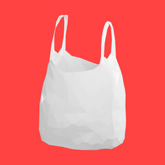 plastic bag 3d illustration