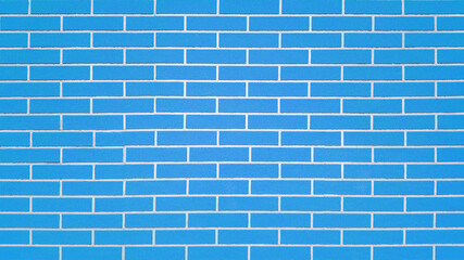 Blue clear brick wall texture background.