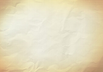 Old gold beige crumpled paper.