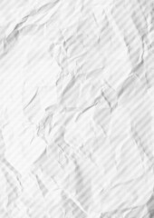 Fototapeta na wymiar White crumpled paper diagonal striped background.