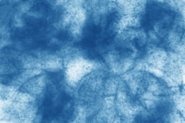 Realistic watercolor texture. Hand drawn watercolor spots. Indigo craft fabric textiles dye background. blue wall texture and wall texture,wall,wallpaper,blue texture. 