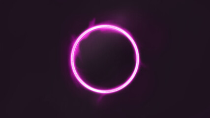 violet light neon circle. web object