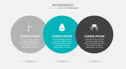 Set Pouf, Floor lamp and Office desk. Business infographic template. Vector