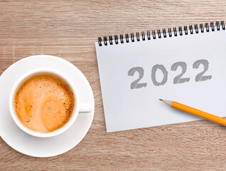 Kalender mit der Aufschrift 2022