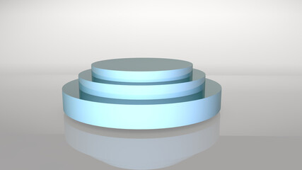 3d render stand object  metal