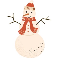 Snowman vector icon isolated on white background