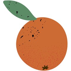 Christmas orange mandarin icon flat vector fruit
