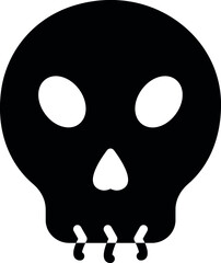 halloween icons skull and head