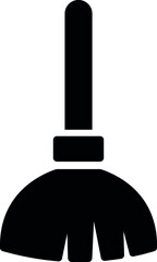 halloween icons broom and witch