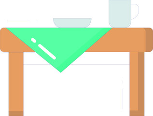 furniture icons dining table and household