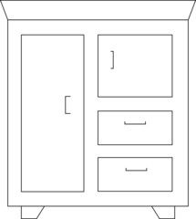 furniture icons wardrobe and household