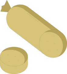 foods icons sausage  and frankfurter