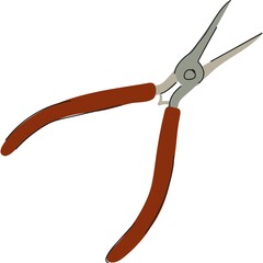 Wire cutter repair tool vector icon isolated