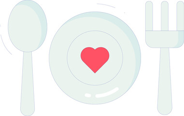 honeymoon icons dish  and plate