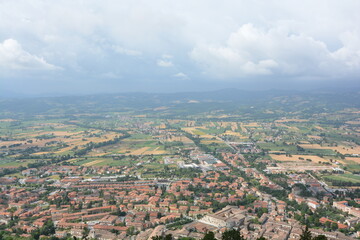 Fototapeta na wymiar colline dell'umbria veduta panoramica