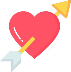 honeymoon icons arrow heart  and arrow