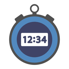 Timer for diving linear icon with colored fill.Vector illustration.