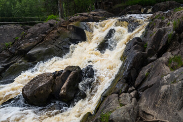 Ahvenkoski waterfall in Karelia