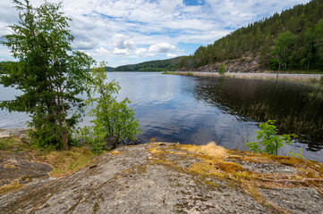 Fototapeta premium View of the lake in Karelia