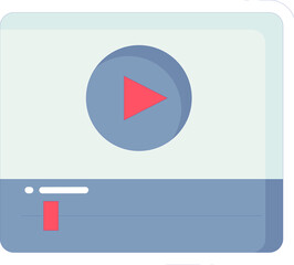 education icons video player  and video