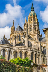 Fototapeta na wymiar Cathedral Church Bayeux Normandy France