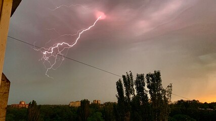 lightning in the field