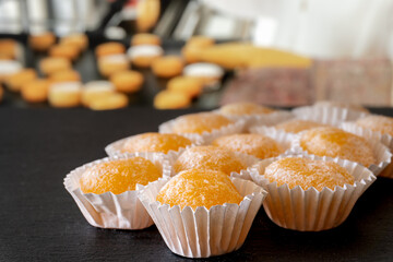 Yemas de Santa Teresa, typical Spanish traditional sweets.