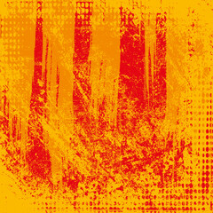 Yellow grunge background. Vector scratched texture