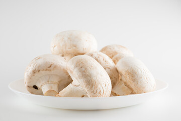 premium champignon mushrooms isolated