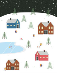 Christmas and holiday season - Village poster