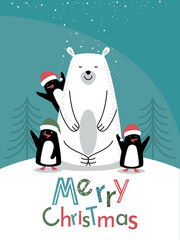 Christmas and holiday season - Blue card