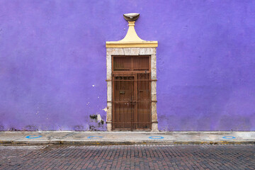 Bright Purple House Interesting Door - 473028278
