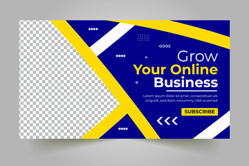 Business Youtube Thumbnail Template Design and Web Banner