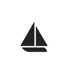 sailing boat icon. sailboat for travel. isolated vector image