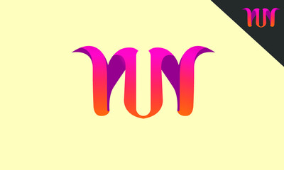 Letter UM or MU Logo Design Vector