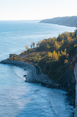 Beautiful view of Scarborough Bluffs on a sunny day in Toronto Ontario Canada