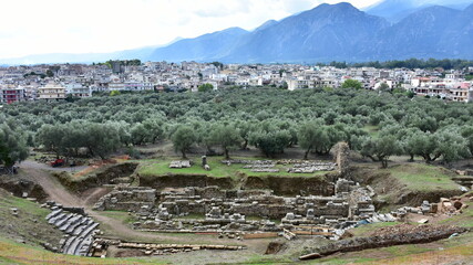 archeological site in town Sparta in Greece