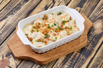 meatballs with sauce and herbs