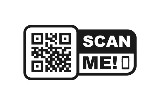 Qr Code Scan For Smartphone. Qr Code With Inscription Scan Me With  Smartphone. Scan Me Icon. Scan Qr Code Icon For Payment, Mobile App And  Identification. Vector Illustration. Stock Vector | Adobe