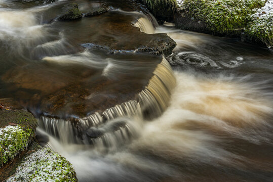 Branka waterfall on Mze river near Branka village in west Bohemia