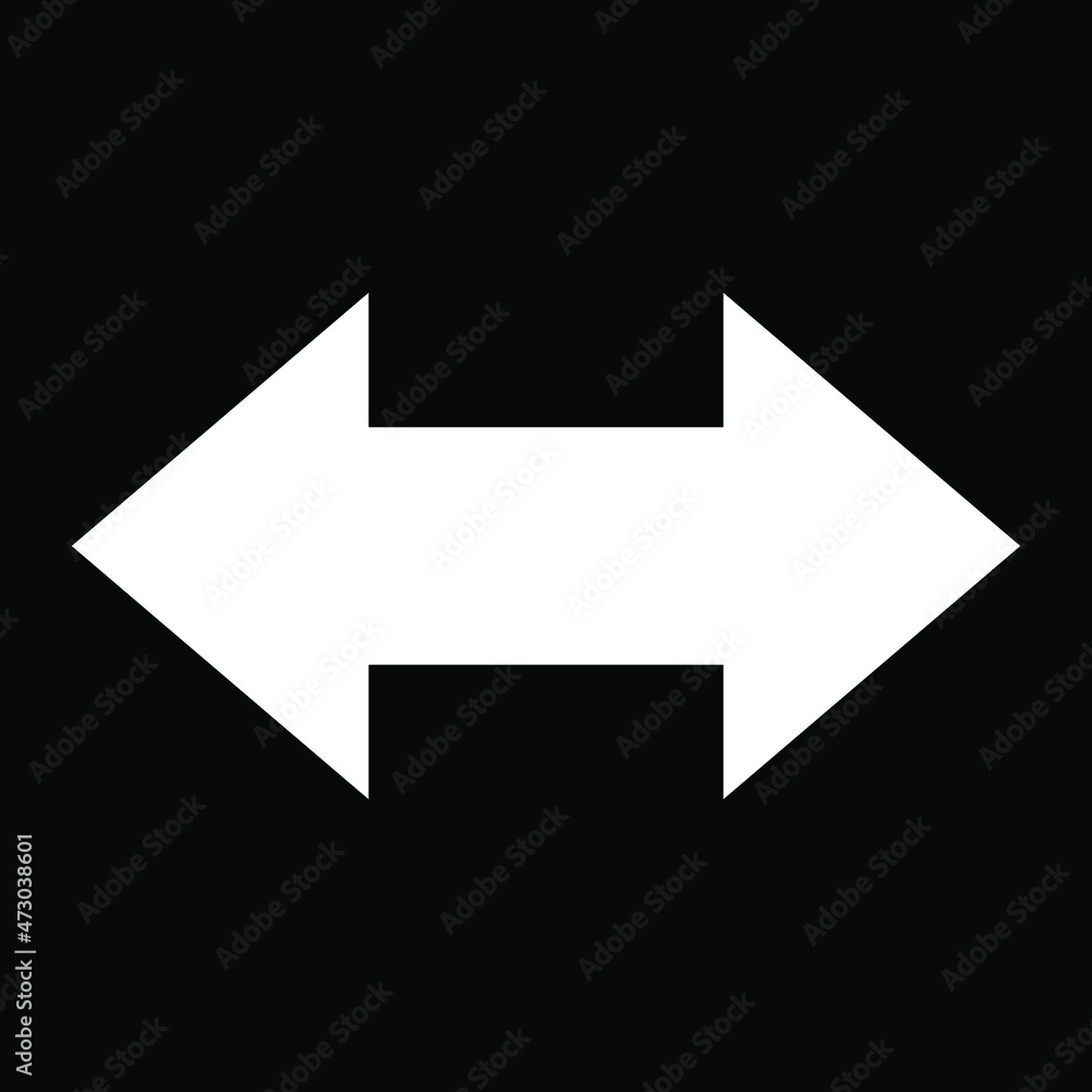 Poster two side arrow icon vector. double arrow icon graphic design vector sign symbol for your project. fl