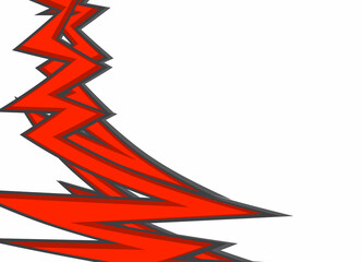 Abstract background with red zigzag line pattern and some copy space area