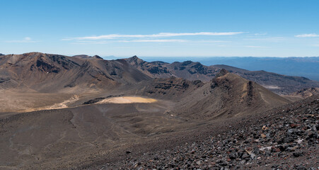 View from the top of Mount Ngauruhoe, New Zealand