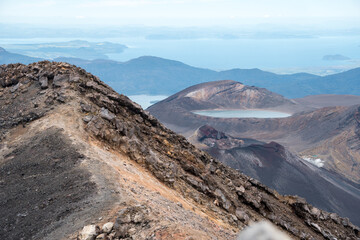 View of Mount Ngauruhoe and the Red Crater, Tongariro National Park, New Zealand