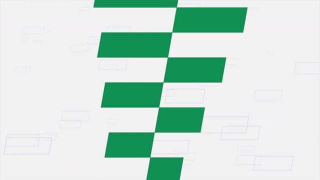 Green and white race flags, sport and promo style background