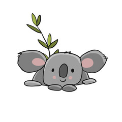 Little Koala character. Sketch for your design