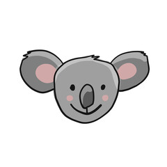 Obraz premium Little Koala face. Character for your design