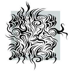 abstract pattern in black and white shades for prints on postcards, banners and for interior design of studios, offices, living rooms in an abstract style