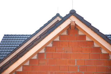 Naklejka premium Dach budowa