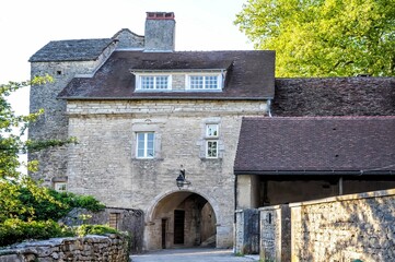Fototapeta na wymiar Château-Chalon has been recognized by Les Plus Beaux Villages de France as one of the most beautiful villages in France